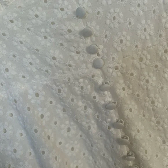 Showpo White Mini Eyelet Floral Dress - Picture 3 of 5